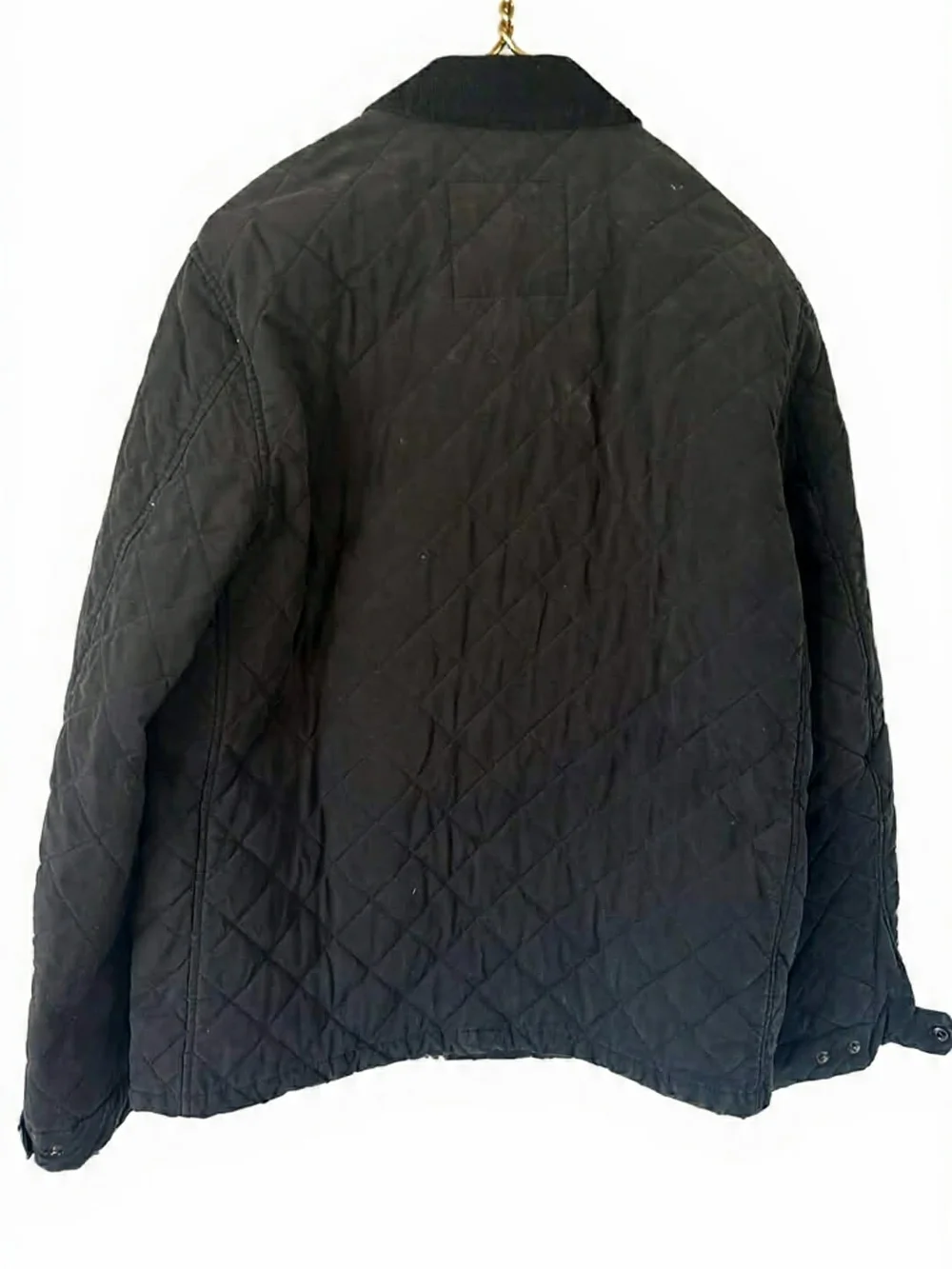 J. Crew Black Quilted Corduroy-Collar‎ Barn Jacket Equestrian